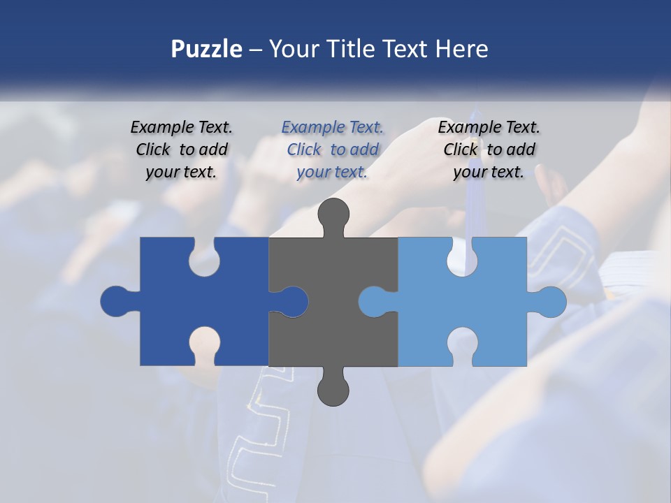 A Group Of People In Graduation Caps And Gowns PowerPoint Template