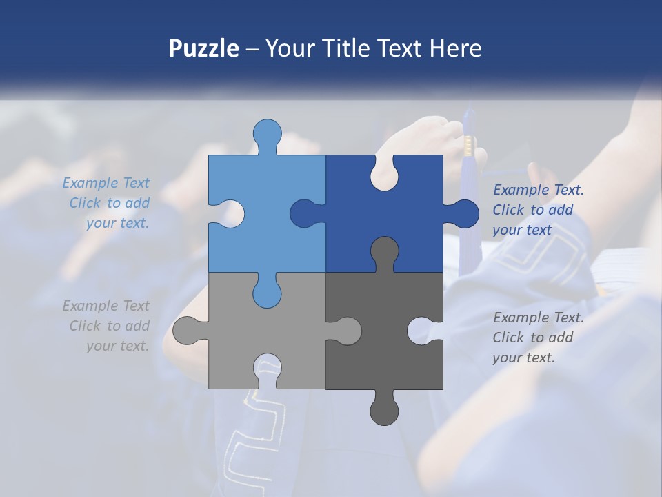 A Group Of People In Graduation Caps And Gowns PowerPoint Template