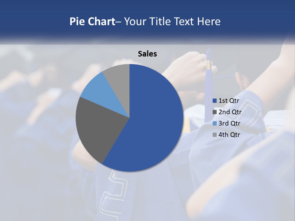 A Group Of People In Graduation Caps And Gowns PowerPoint Template
