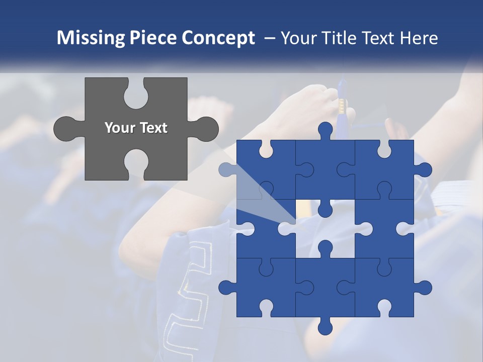 A Group Of People In Graduation Caps And Gowns PowerPoint Template