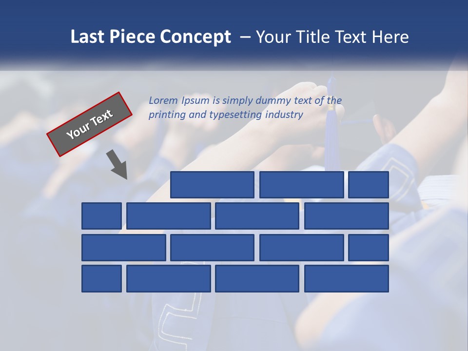 A Group Of People In Graduation Caps And Gowns PowerPoint Template