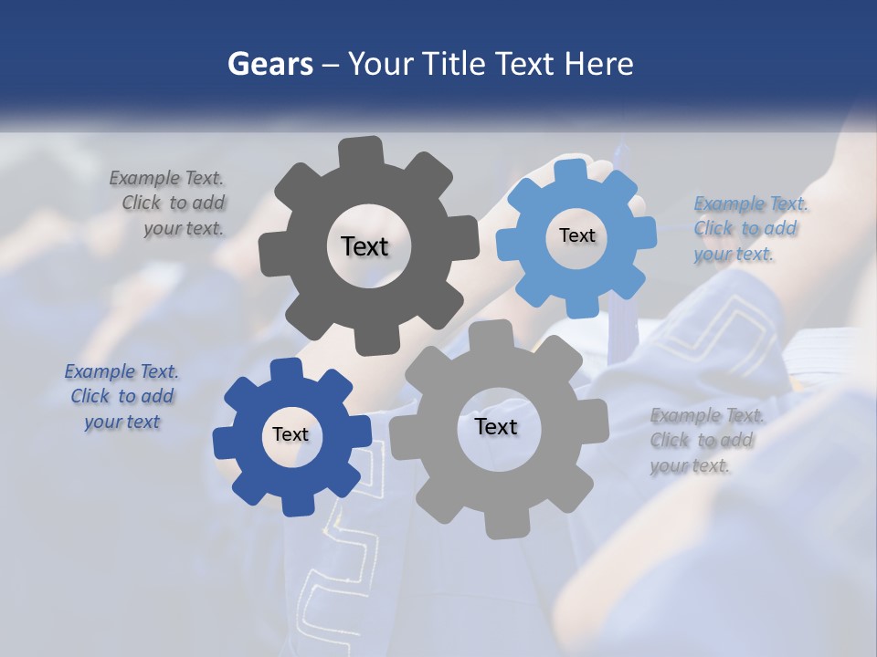 A Group Of People In Graduation Caps And Gowns PowerPoint Template