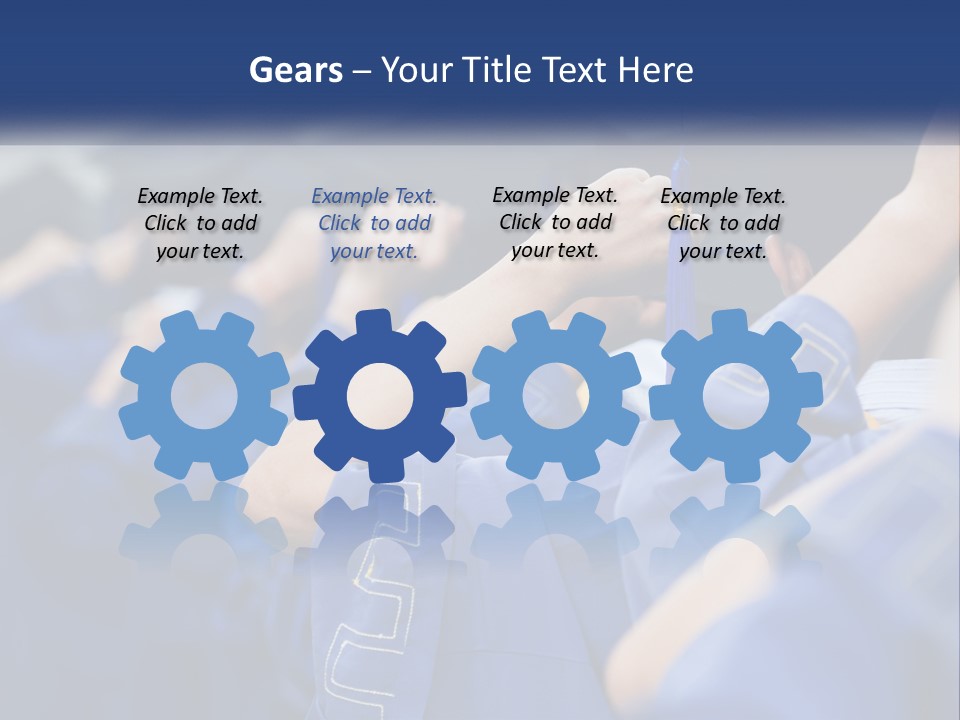 A Group Of People In Graduation Caps And Gowns PowerPoint Template