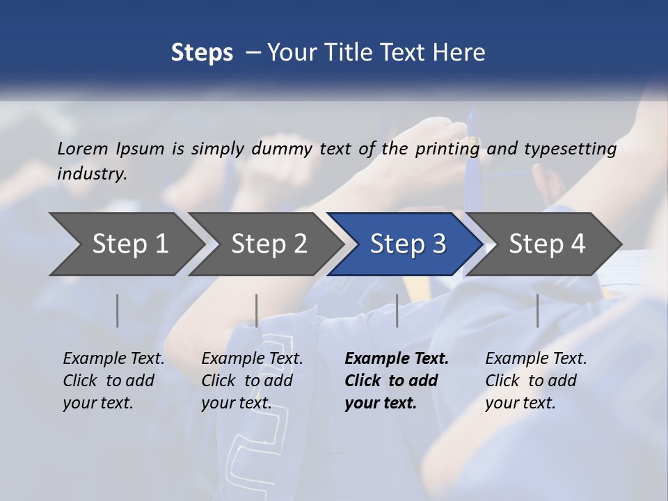 A Group Of People In Graduation Caps And Gowns PowerPoint Template