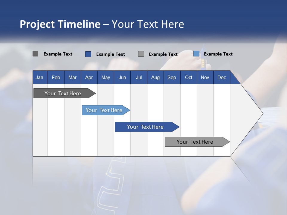 A Group Of People In Graduation Caps And Gowns PowerPoint Template