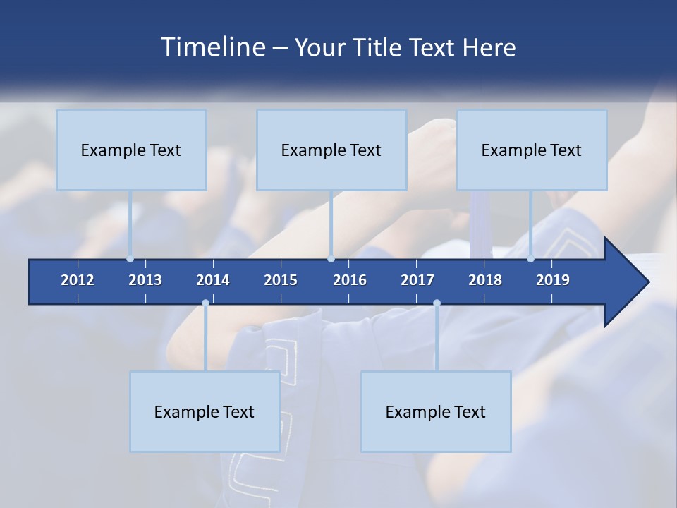 A Group Of People In Graduation Caps And Gowns PowerPoint Template