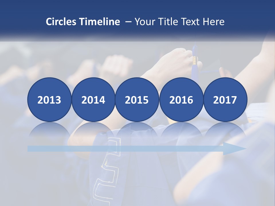 A Group Of People In Graduation Caps And Gowns PowerPoint Template