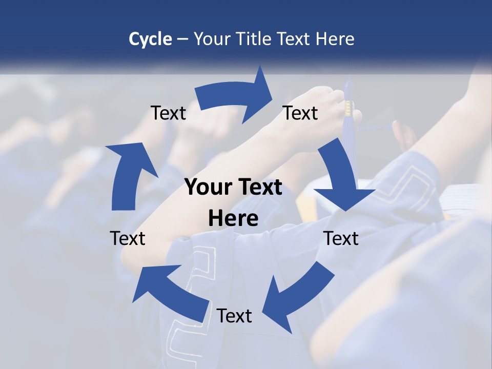 A Group Of People In Graduation Caps And Gowns PowerPoint Template