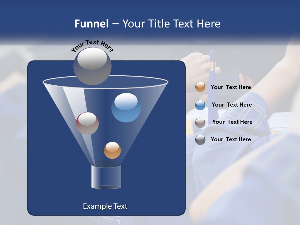 A Group Of People In Graduation Caps And Gowns PowerPoint Template