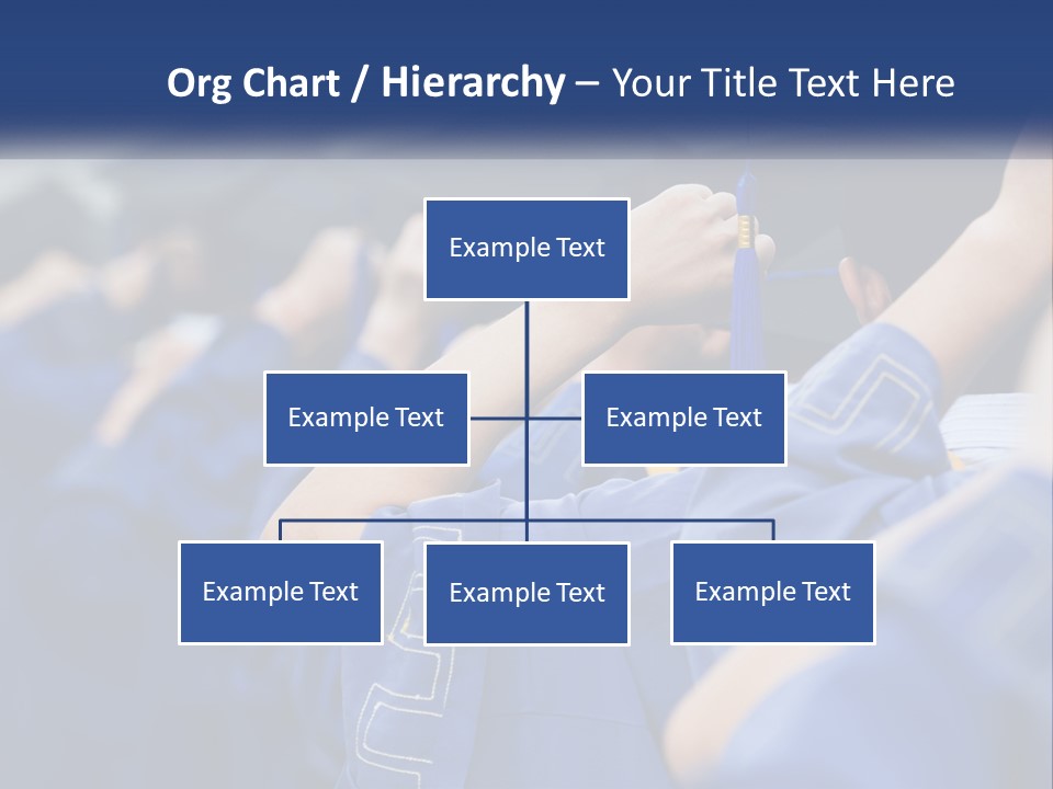 A Group Of People In Graduation Caps And Gowns PowerPoint Template