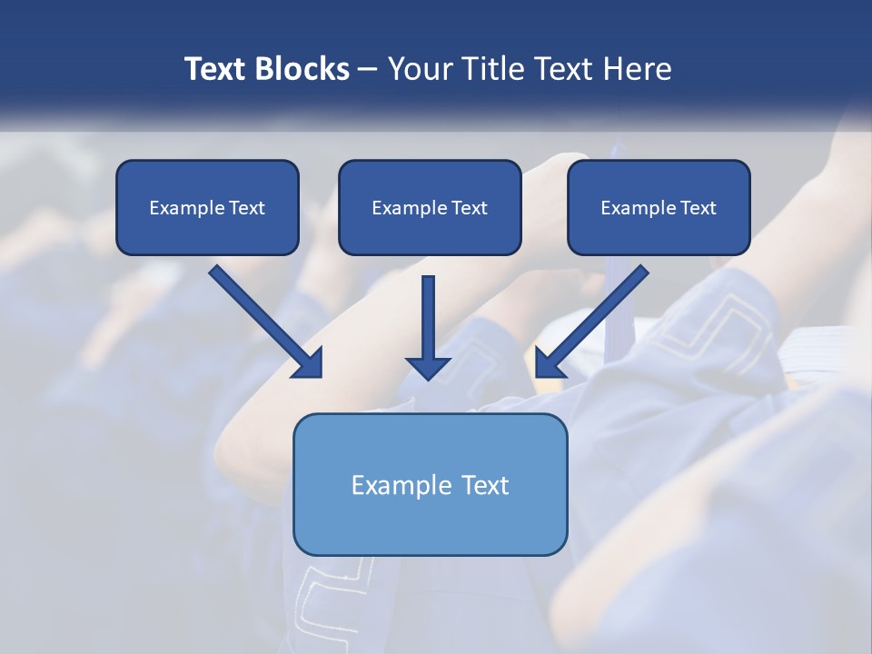 A Group Of People In Graduation Caps And Gowns PowerPoint Template