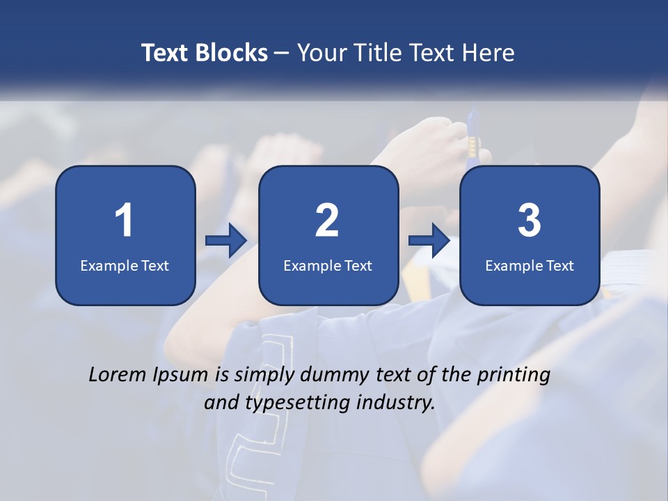 A Group Of People In Graduation Caps And Gowns PowerPoint Template