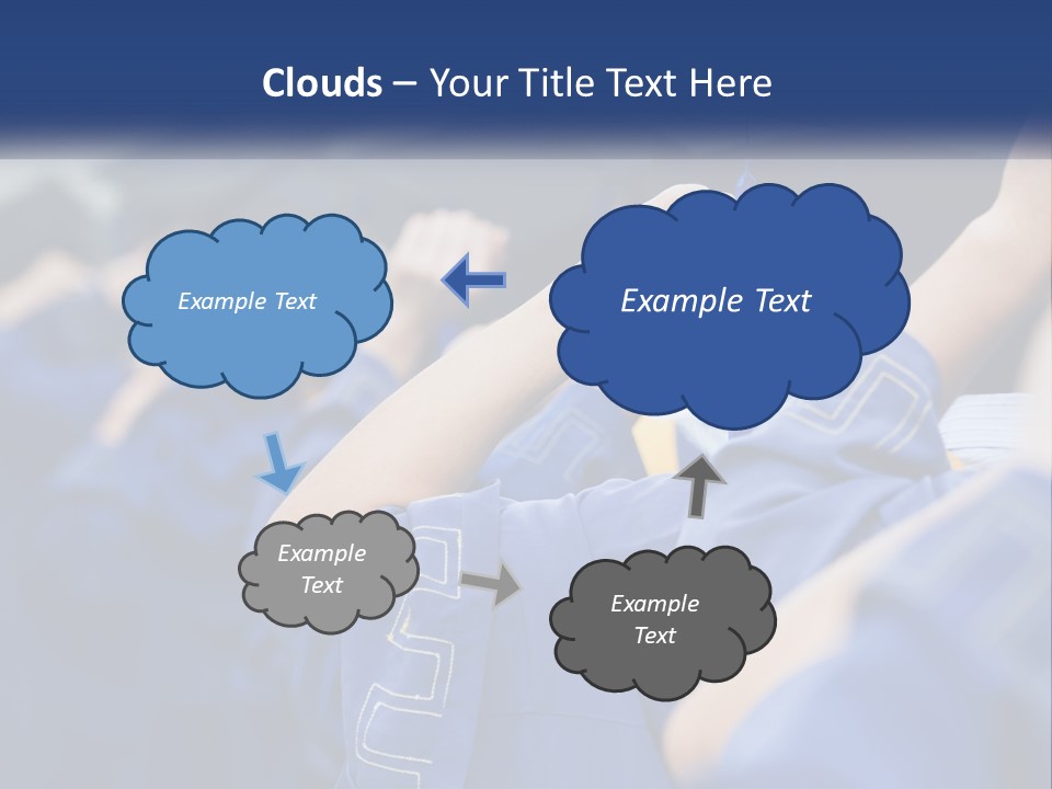 A Group Of People In Graduation Caps And Gowns PowerPoint Template