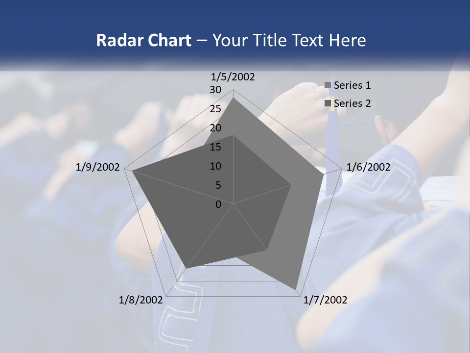 A Group Of People In Graduation Caps And Gowns PowerPoint Template