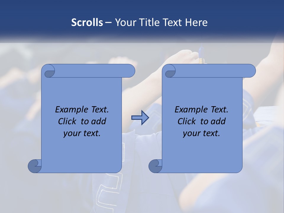 A Group Of People In Graduation Caps And Gowns PowerPoint Template