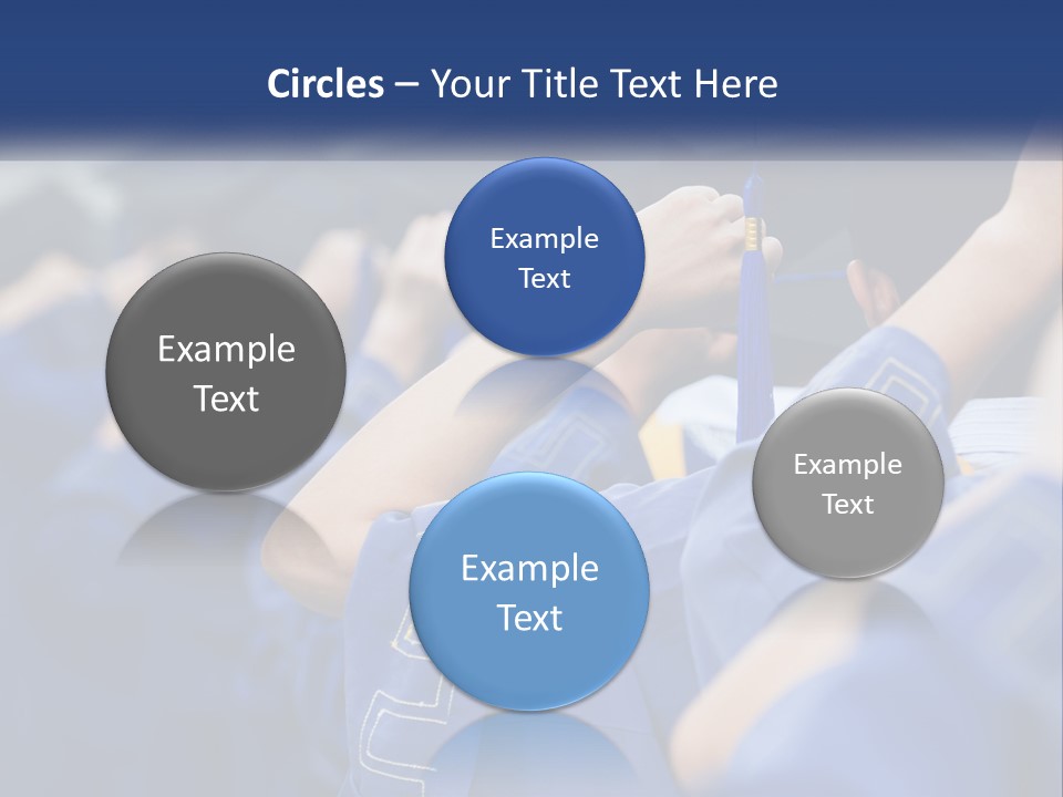 A Group Of People In Graduation Caps And Gowns PowerPoint Template