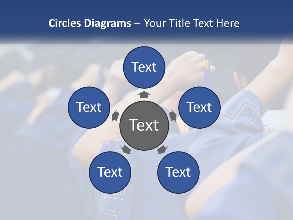 A Group Of People In Graduation Caps And Gowns PowerPoint Template