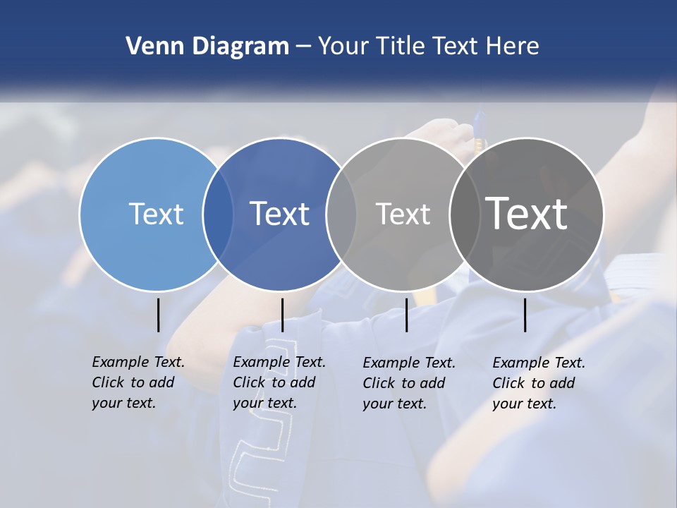 A Group Of People In Graduation Caps And Gowns PowerPoint Template