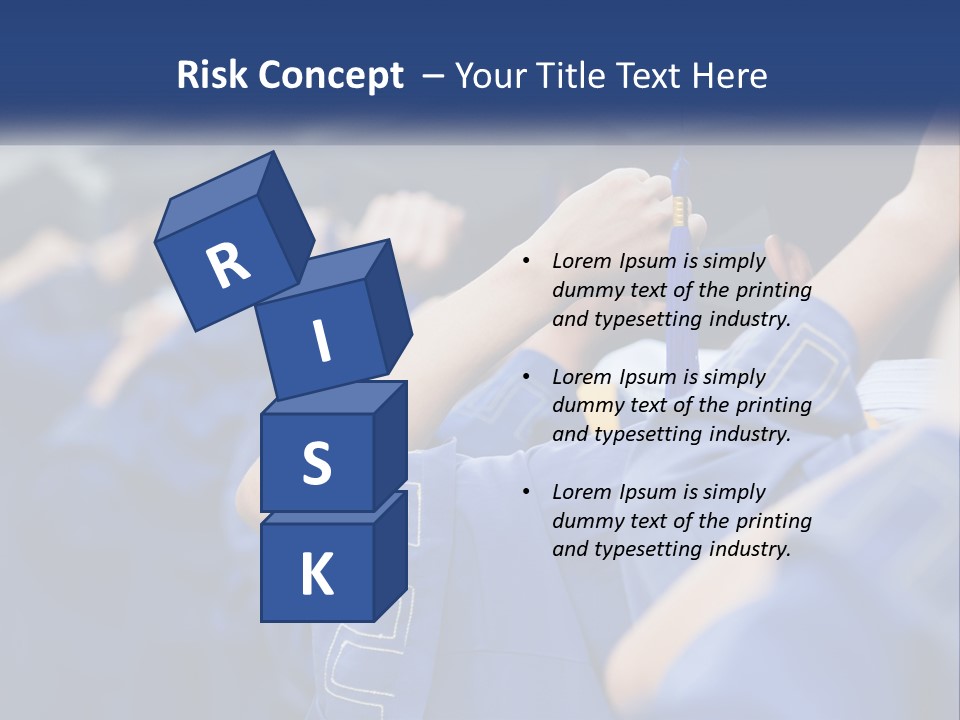 A Group Of People In Graduation Caps And Gowns PowerPoint Template