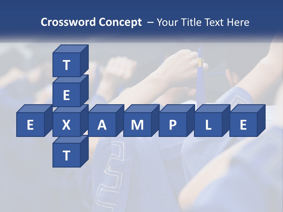 A Group Of People In Graduation Caps And Gowns PowerPoint Template