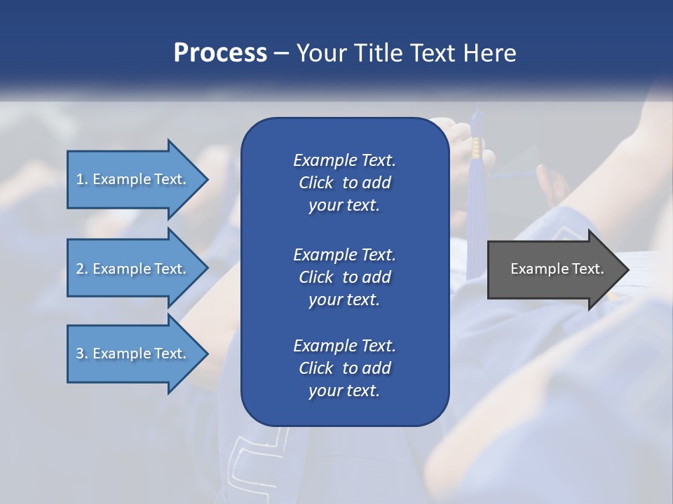 A Group Of People In Graduation Caps And Gowns PowerPoint Template