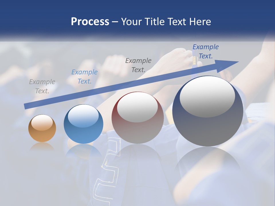 A Group Of People In Graduation Caps And Gowns PowerPoint Template