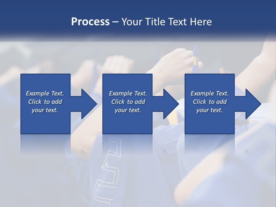 A Group Of People In Graduation Caps And Gowns PowerPoint Template