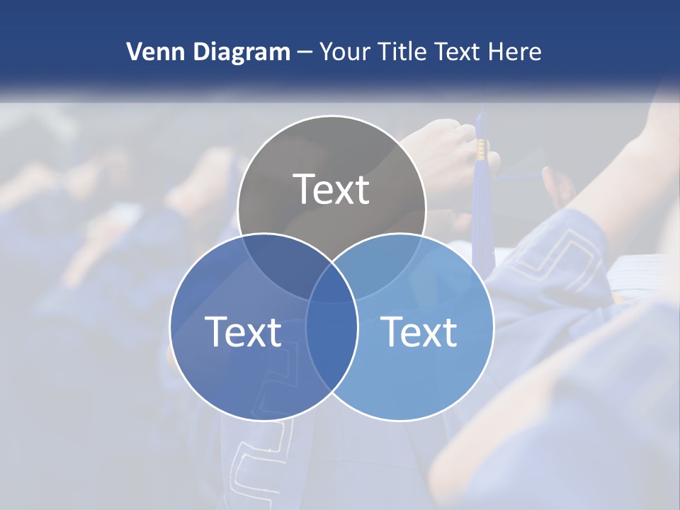 A Group Of People In Graduation Caps And Gowns PowerPoint Template