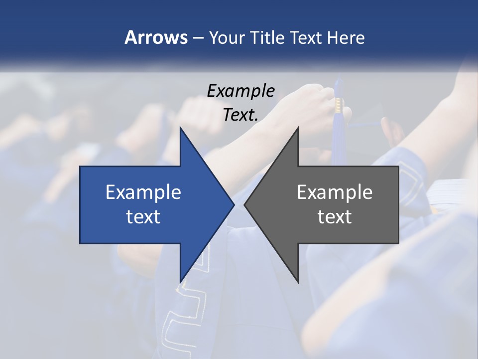 A Group Of People In Graduation Caps And Gowns PowerPoint Template