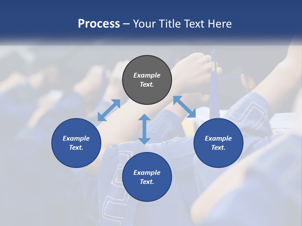 A Group Of People In Graduation Caps And Gowns PowerPoint Template