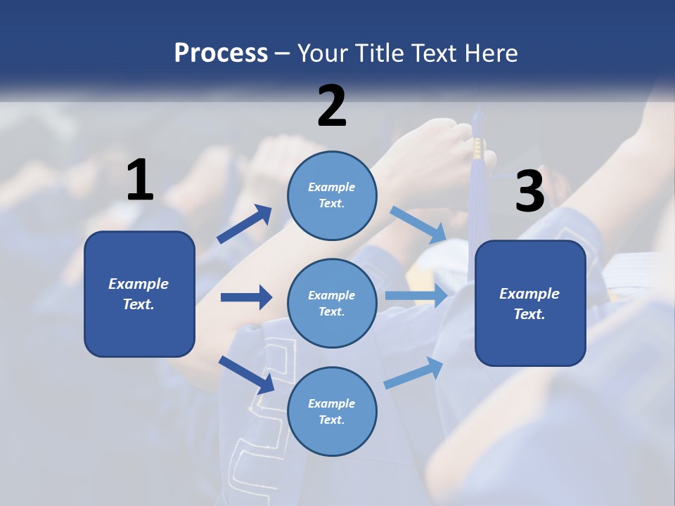 A Group Of People In Graduation Caps And Gowns PowerPoint Template