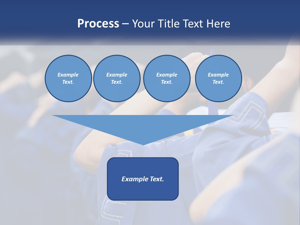 A Group Of People In Graduation Caps And Gowns PowerPoint Template