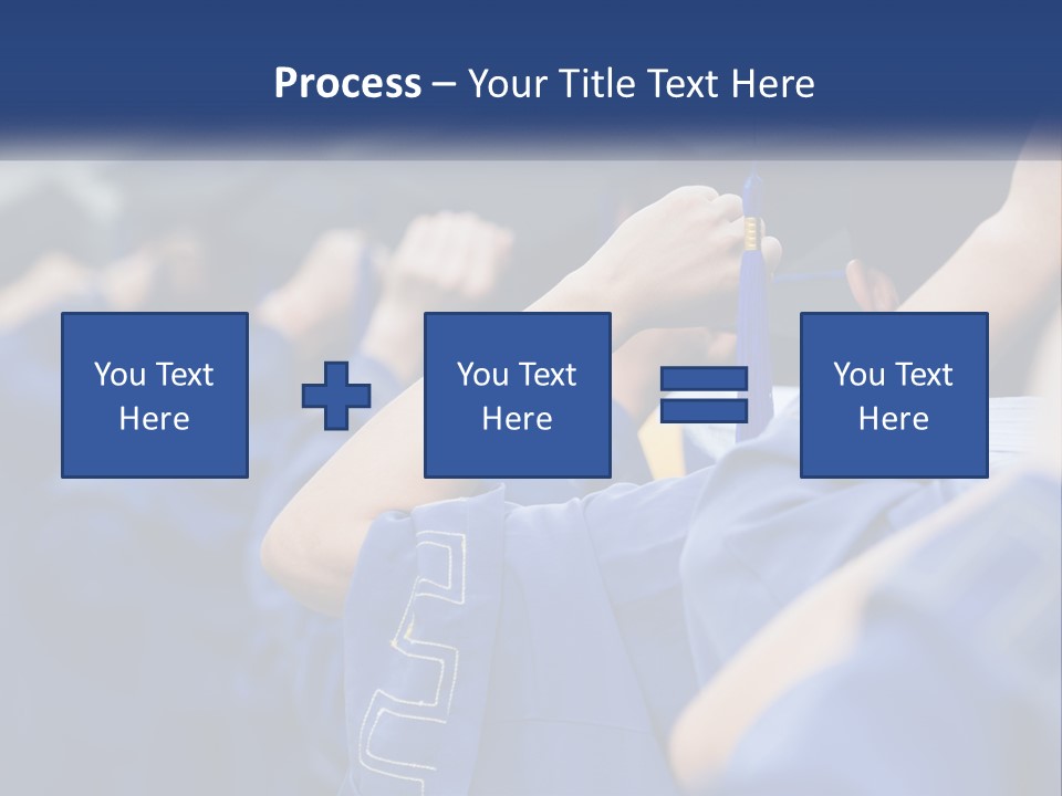 A Group Of People In Graduation Caps And Gowns PowerPoint Template