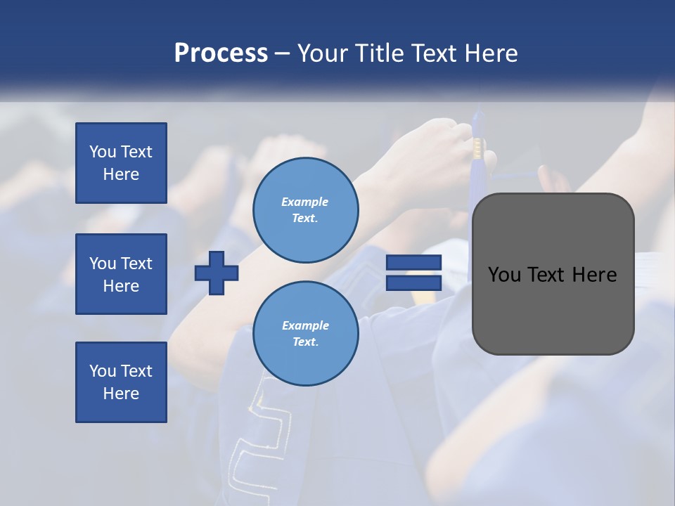 A Group Of People In Graduation Caps And Gowns PowerPoint Template