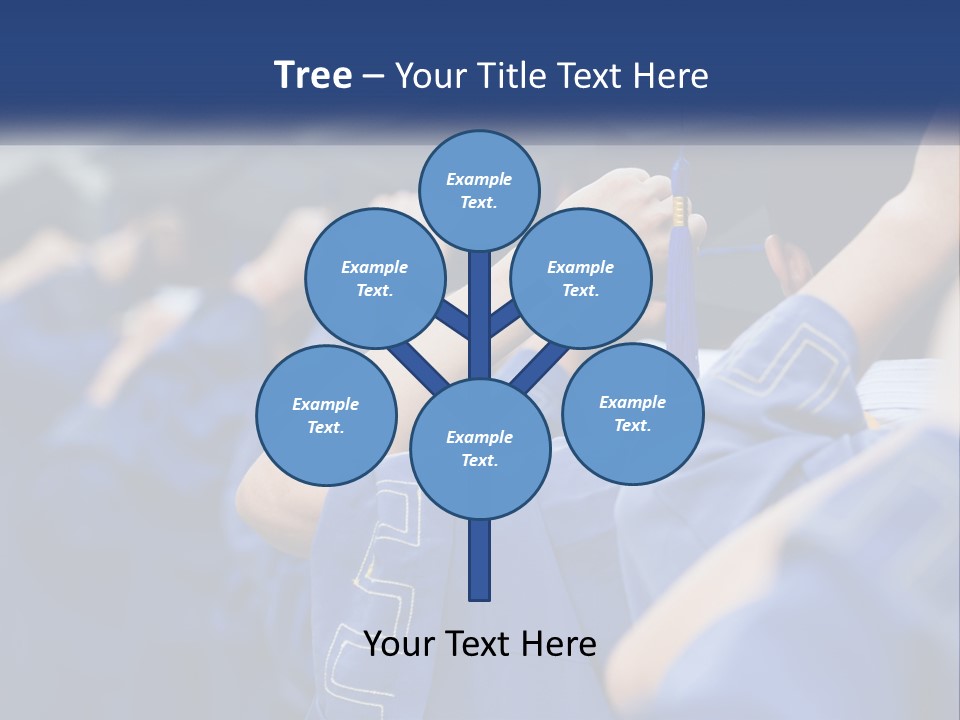 A Group Of People In Graduation Caps And Gowns PowerPoint Template