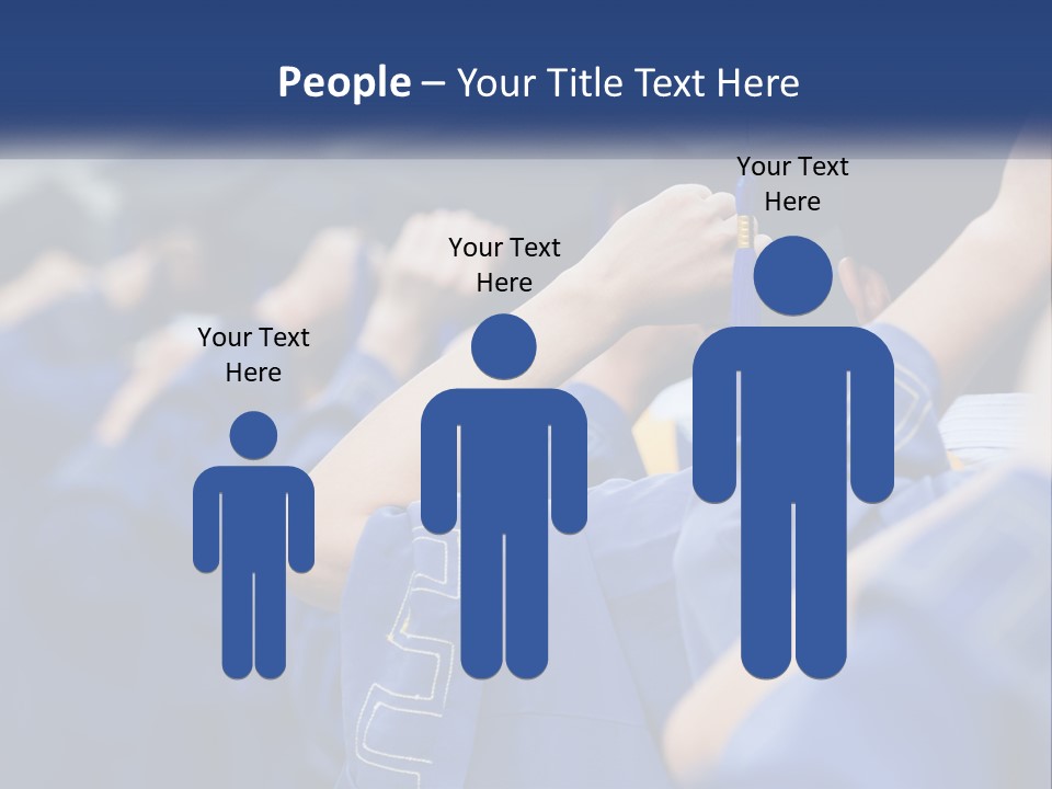 A Group Of People In Graduation Caps And Gowns PowerPoint Template