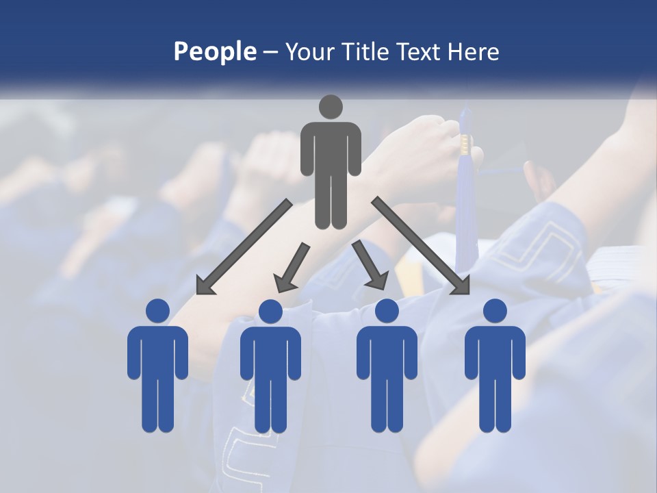 A Group Of People In Graduation Caps And Gowns PowerPoint Template