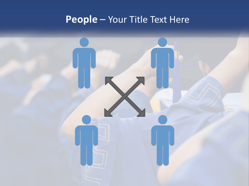 A Group Of People In Graduation Caps And Gowns PowerPoint Template