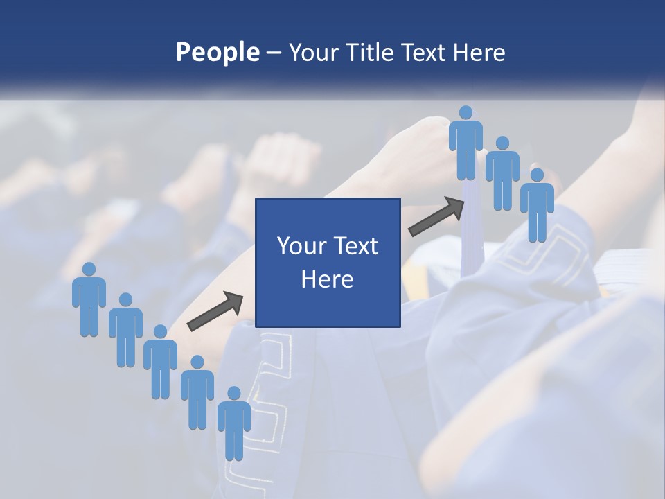 A Group Of People In Graduation Caps And Gowns PowerPoint Template