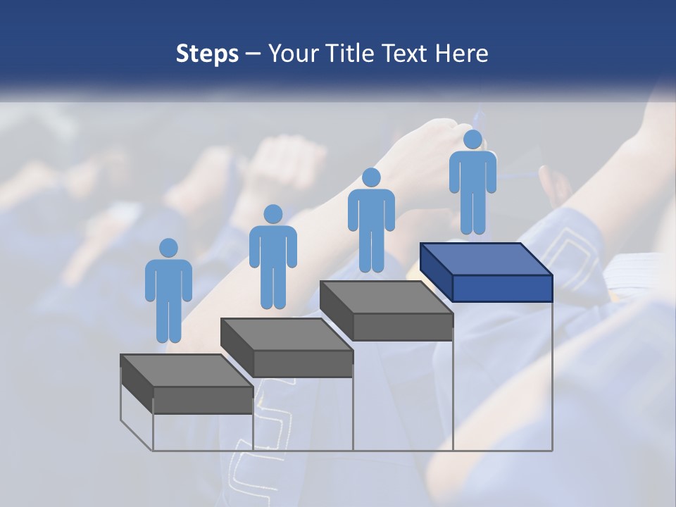 A Group Of People In Graduation Caps And Gowns PowerPoint Template