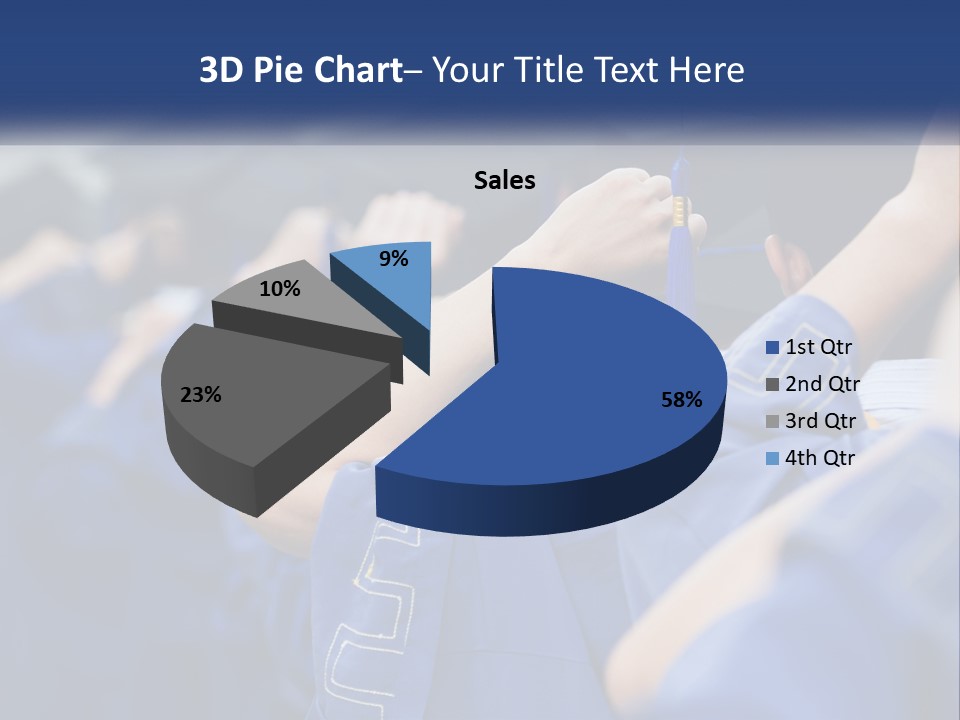 A Group Of People In Graduation Caps And Gowns PowerPoint Template