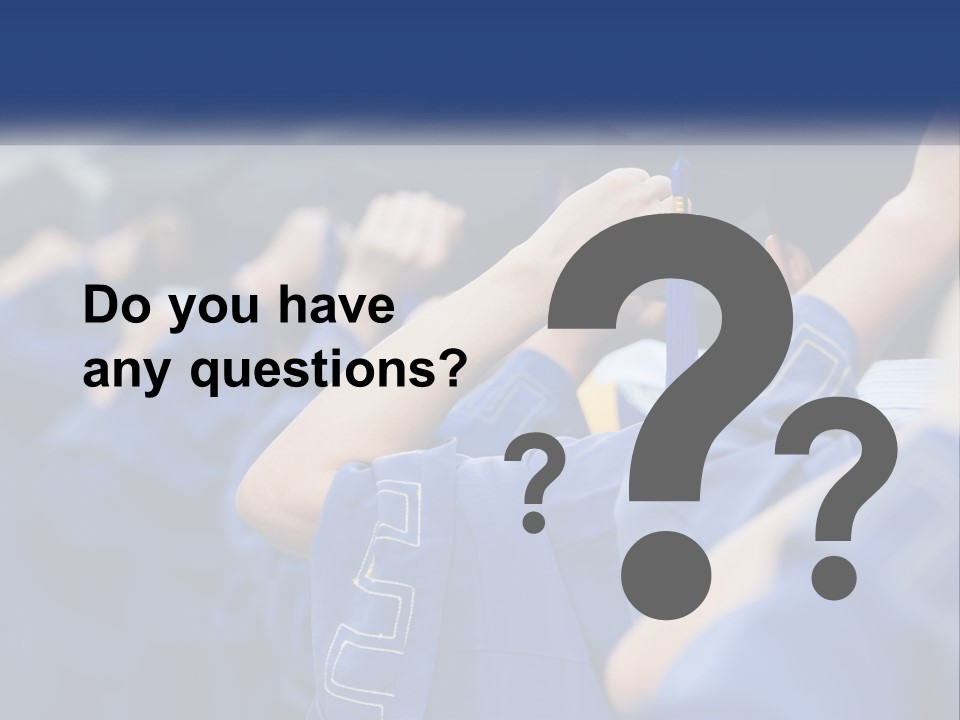 A Group Of People In Graduation Caps And Gowns PowerPoint Template