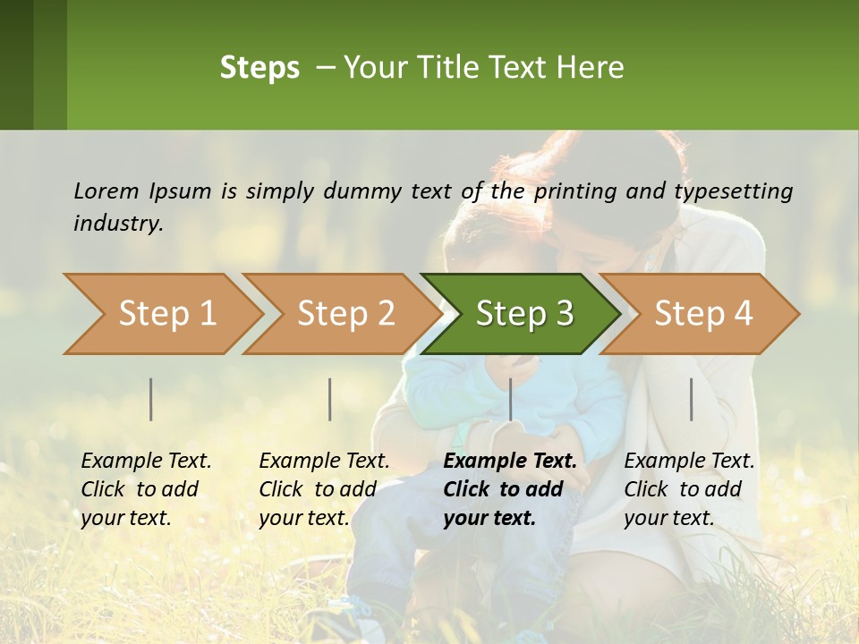 A Woman Holding A Baby In A Field Of Grass PowerPoint Template