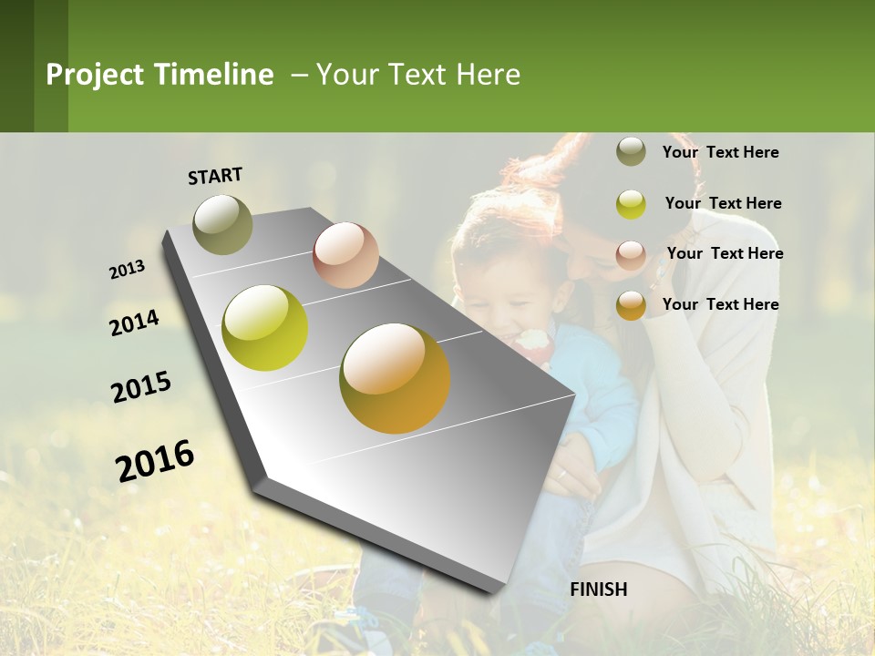 A Woman Holding A Baby In A Field Of Grass PowerPoint Template