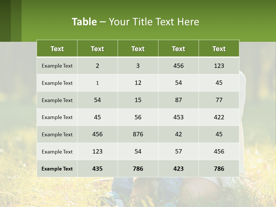 A Woman Holding A Baby In A Field Of Grass PowerPoint Template