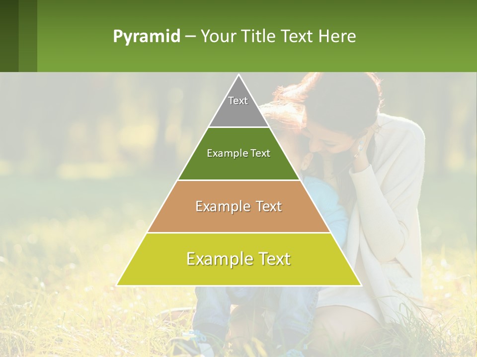 A Woman Holding A Baby In A Field Of Grass PowerPoint Template