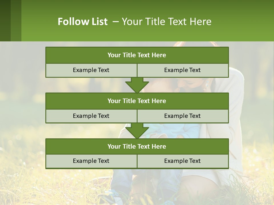 A Woman Holding A Baby In A Field Of Grass PowerPoint Template
