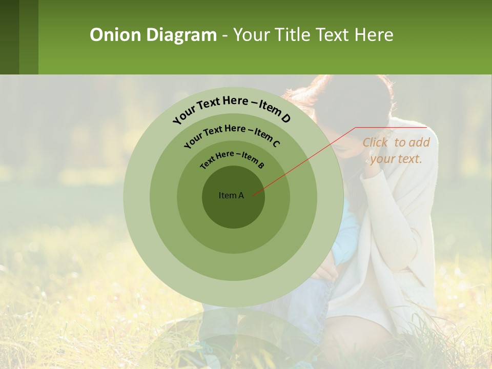 A Woman Holding A Baby In A Field Of Grass PowerPoint Template