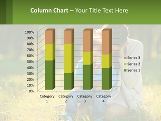 A Woman Holding A Baby In A Field Of Grass PowerPoint Template