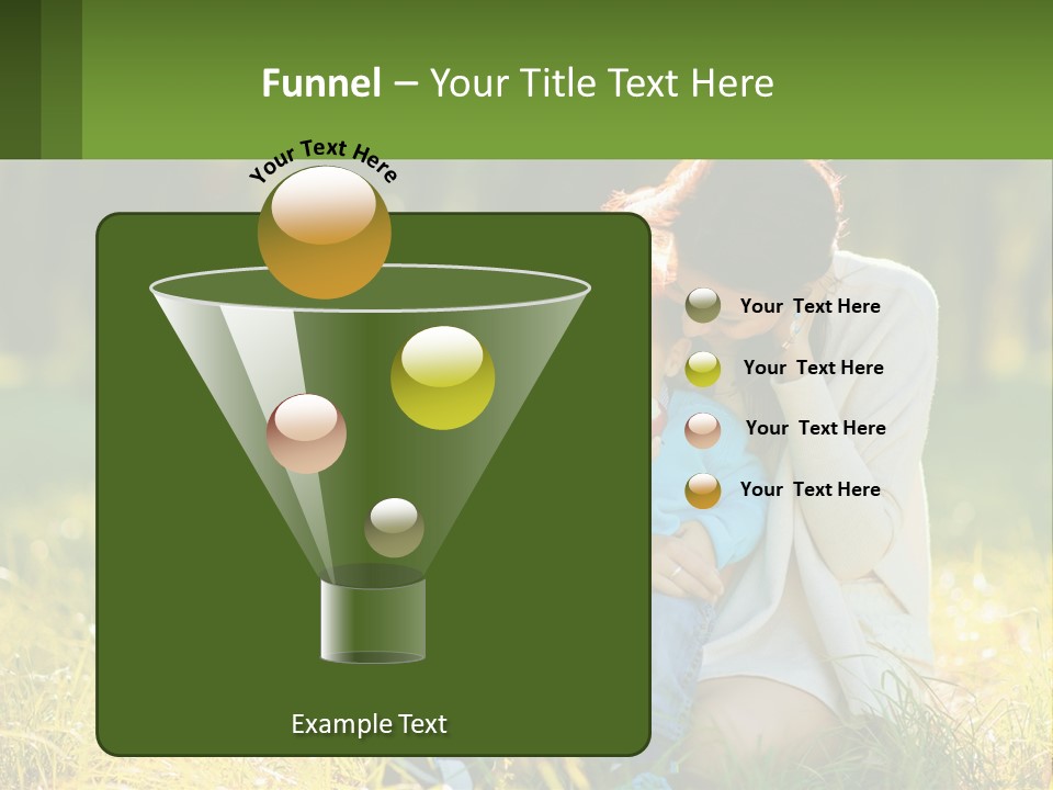 A Woman Holding A Baby In A Field Of Grass PowerPoint Template